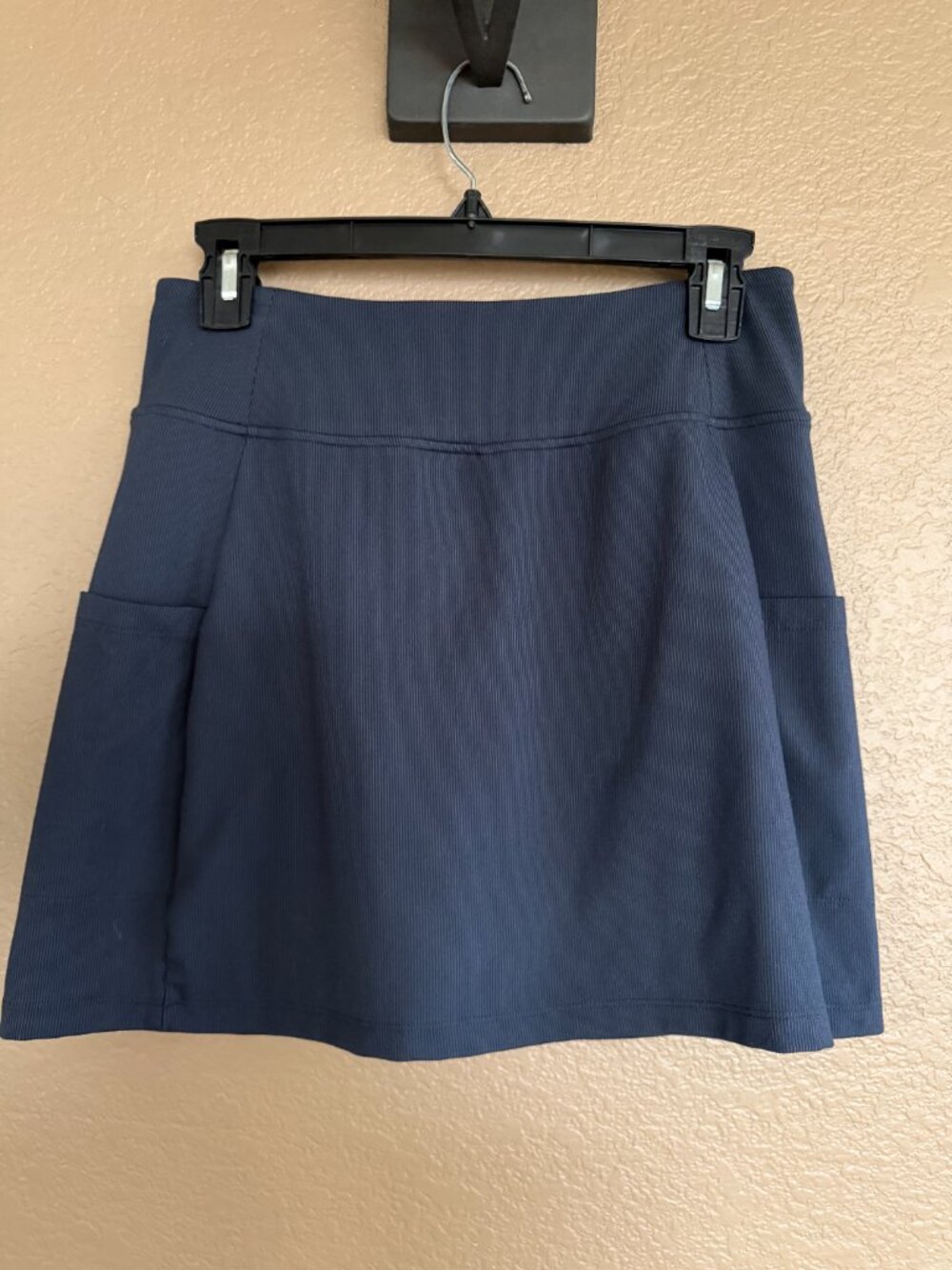 Recreation Thread Supply Skort SP Petite Micro Rib Hidden Shorts Charcoal Blue